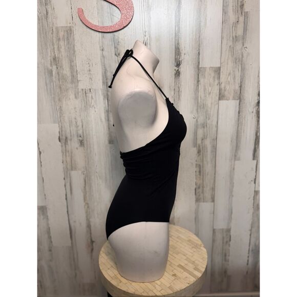 Forever 21 Black Halter bodysuit Women’s Size S - Picture 3 of 4